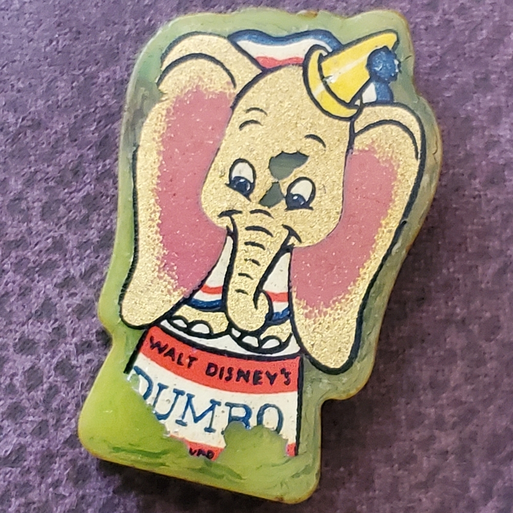 Vintage Disney Bakelite Dumbo pencil sharpener from the 1940s lime green